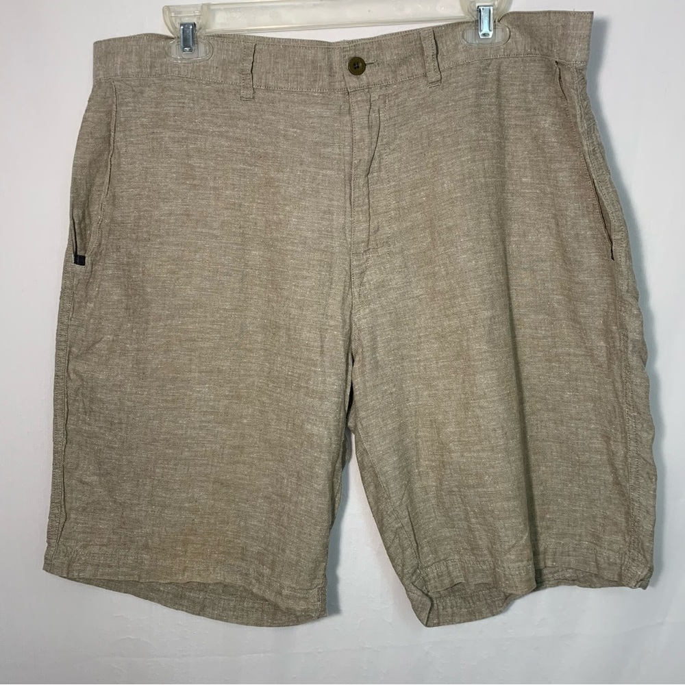 EUC PATAGONIA Shorts Size 35 Hemp & Cotton Beige Lightweight Beach Casual